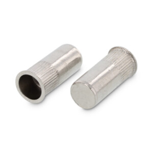 Item 1022 - Rivet nuts with small CSK head closed type knurled