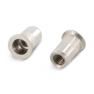 Item 1023 - Blind rivet nuts with CSK, straight shank, open knurled