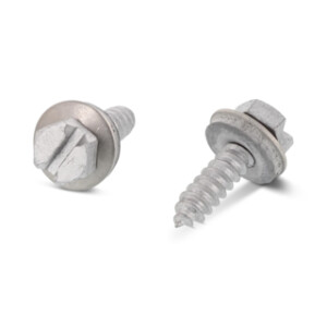 DIN 7976 (SZ) - Slotted hexagon head tapping screws with silver slide coating