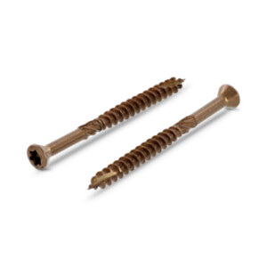Item 9242 burnished brown - RSD csk head timber screws, cutting point, milling ribs